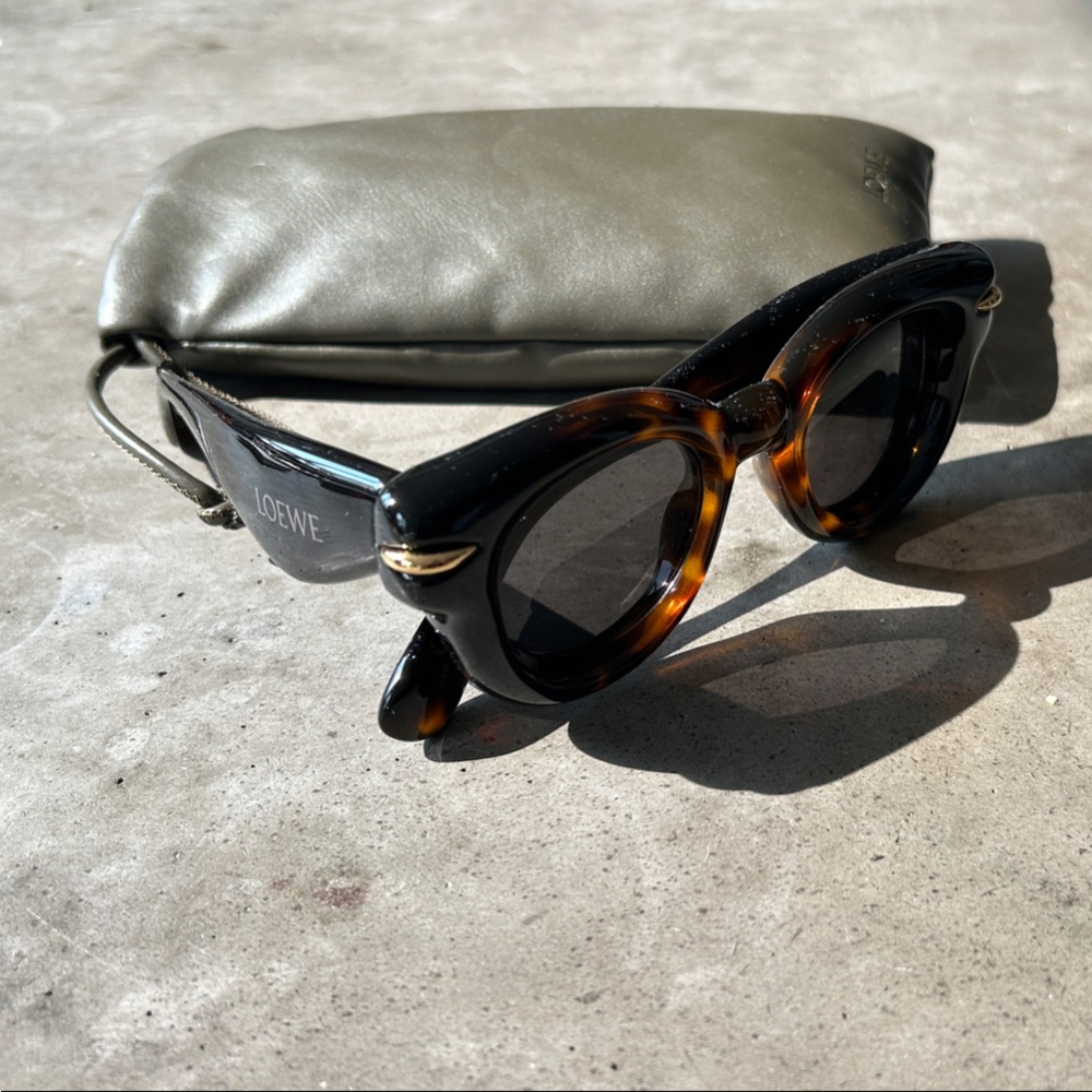 Loewe inflated cat eye Havana sunglasss
